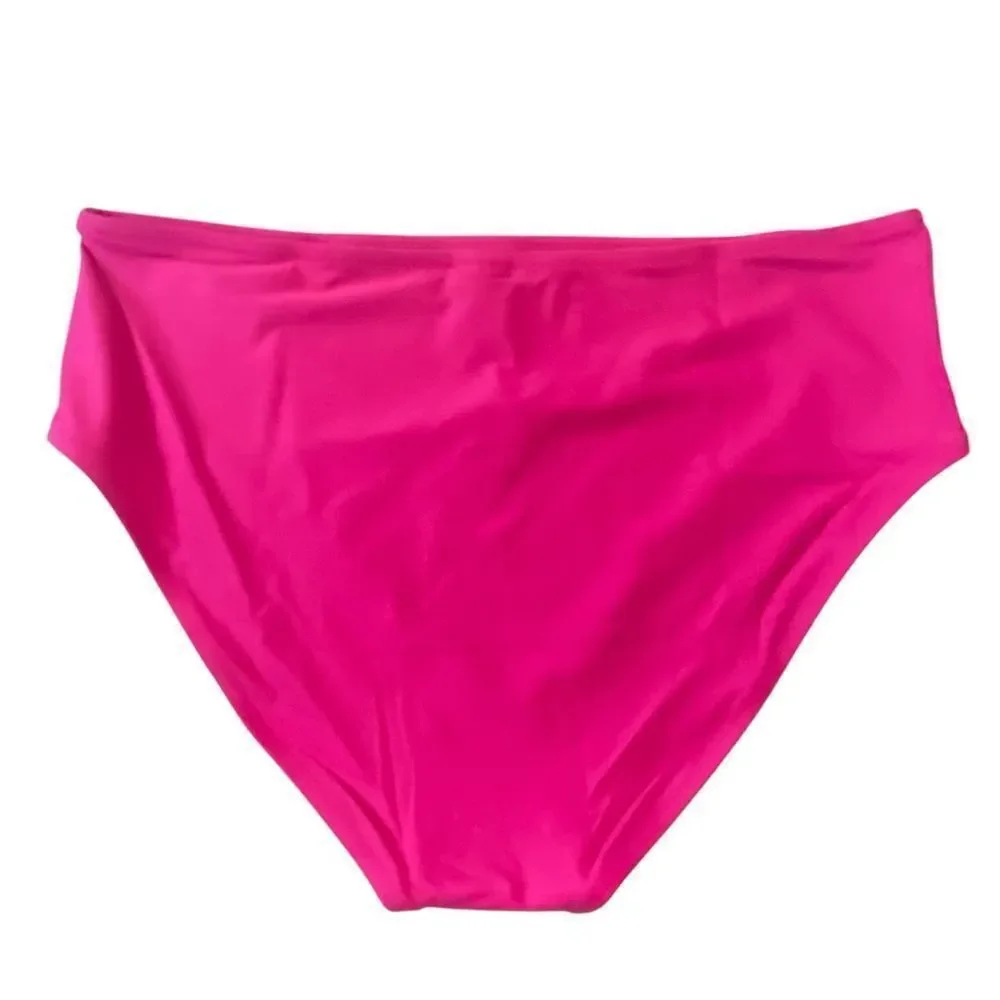 J Crew Radiant Fuchsia Hallie High Rise Bikini Bottom Sz XS NWT